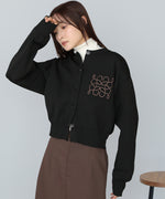 コード刺繍ニットカーディガン