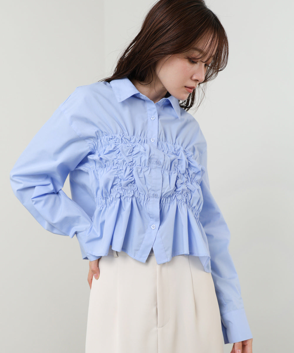 ホイップシャーリングブラウス