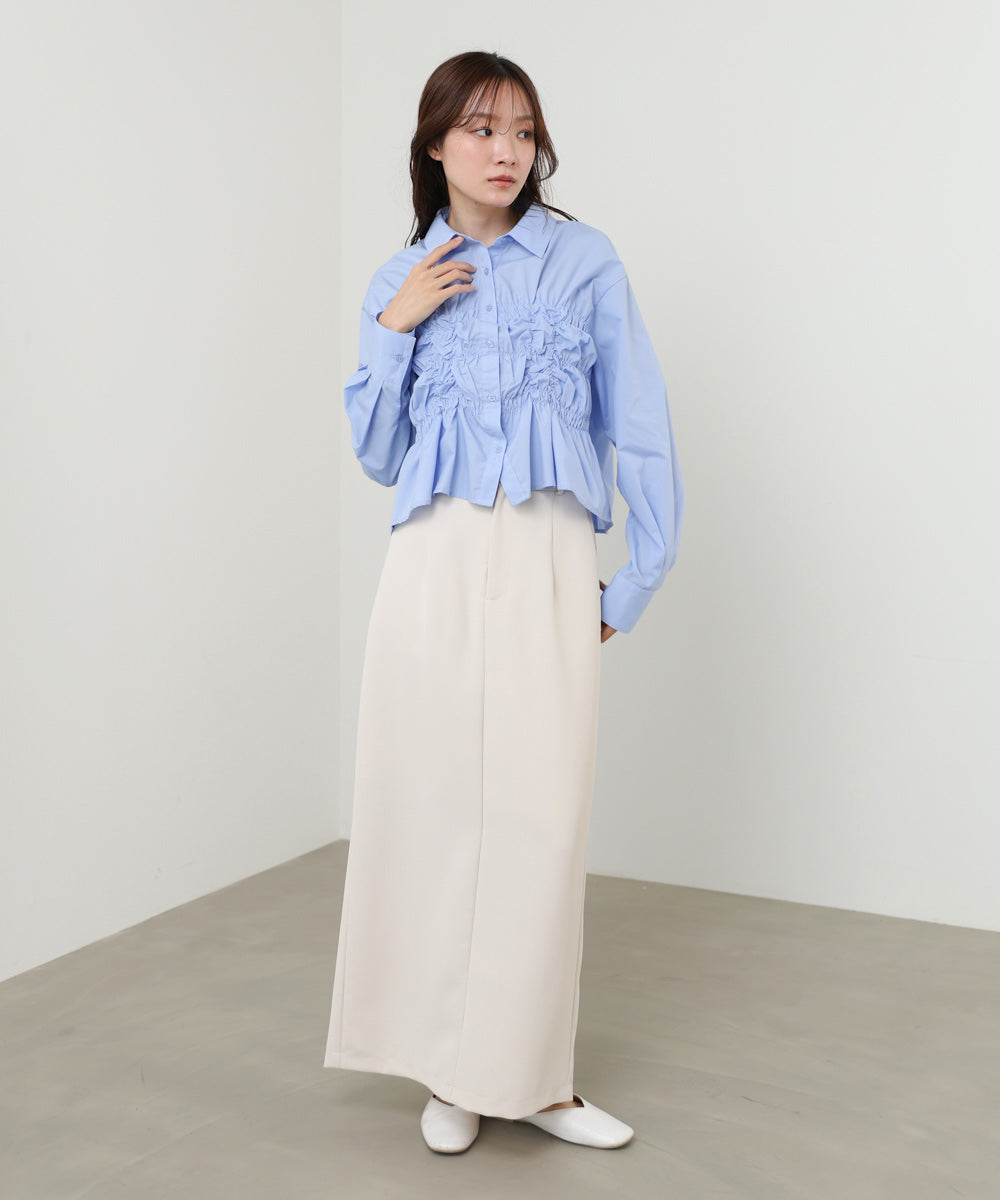 ホイップシャーリングブラウス