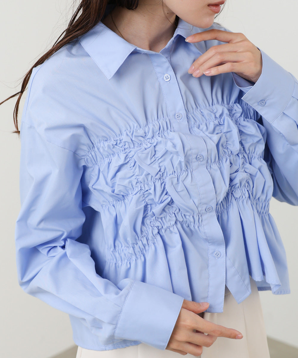 ホイップシャーリングブラウス
