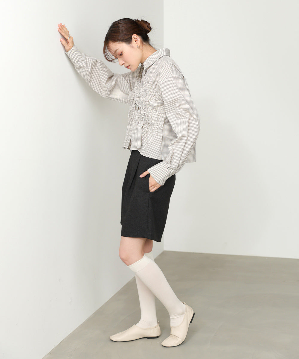 ホイップシャーリングブラウス