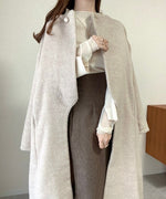 SHAGGY PEARL BUTTON OVER SILHOUETTE COAT