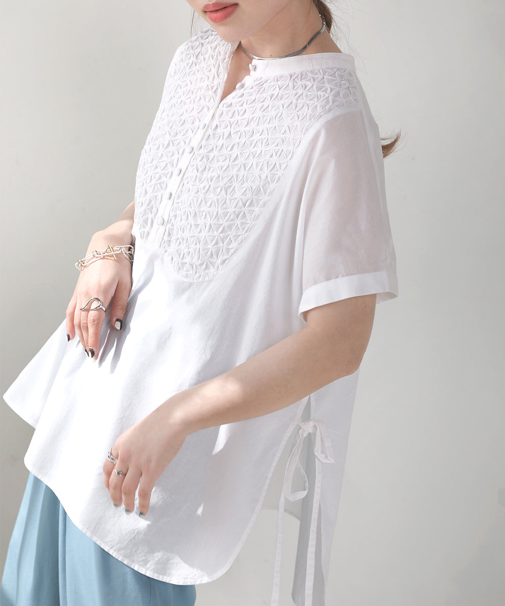 CAMBRIC SMOCKING BLOUSE