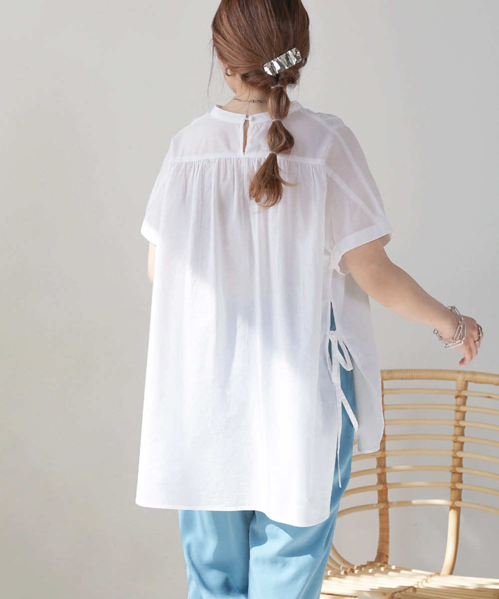 CAMBRIC SMOCKING BLOUSE