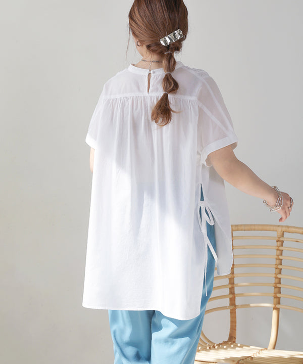 CAMBRIC SMOCKING BLOUSE