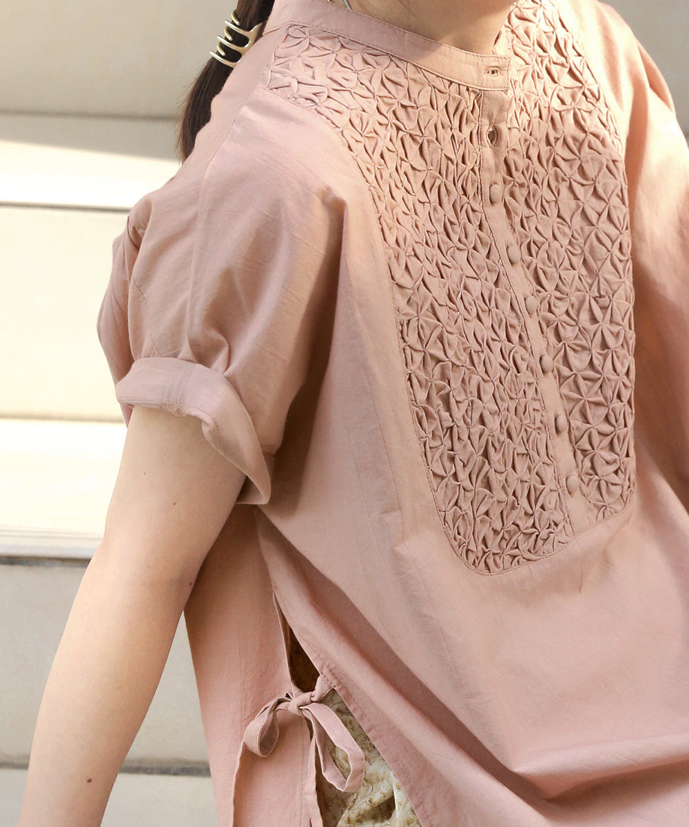 CAMBRIC SMOCKING BLOUSE