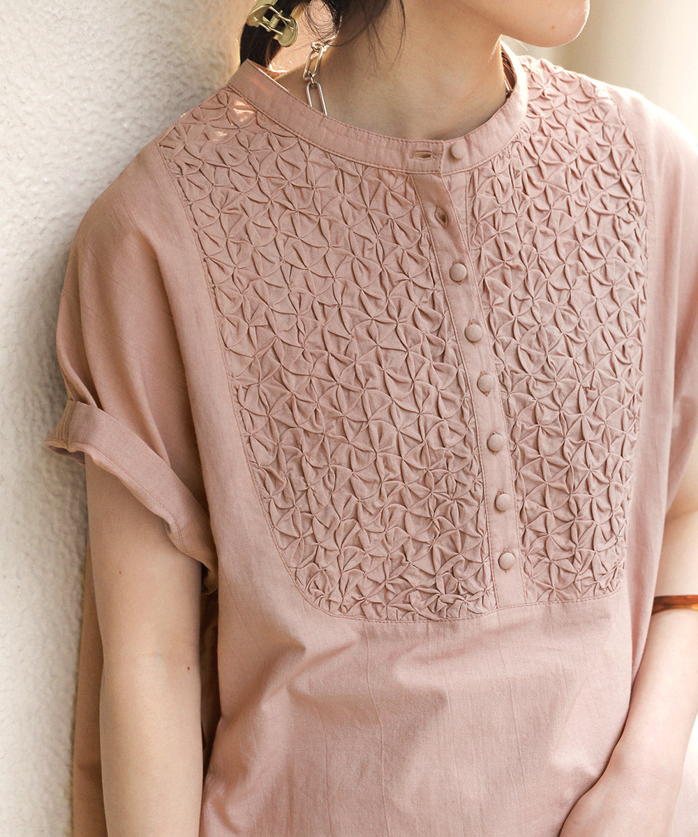 CAMBRIC SMOCKING BLOUSE