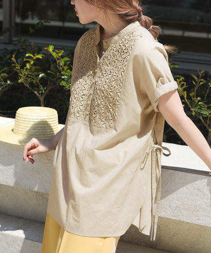 CAMBRIC SMOCKING BLOUSE