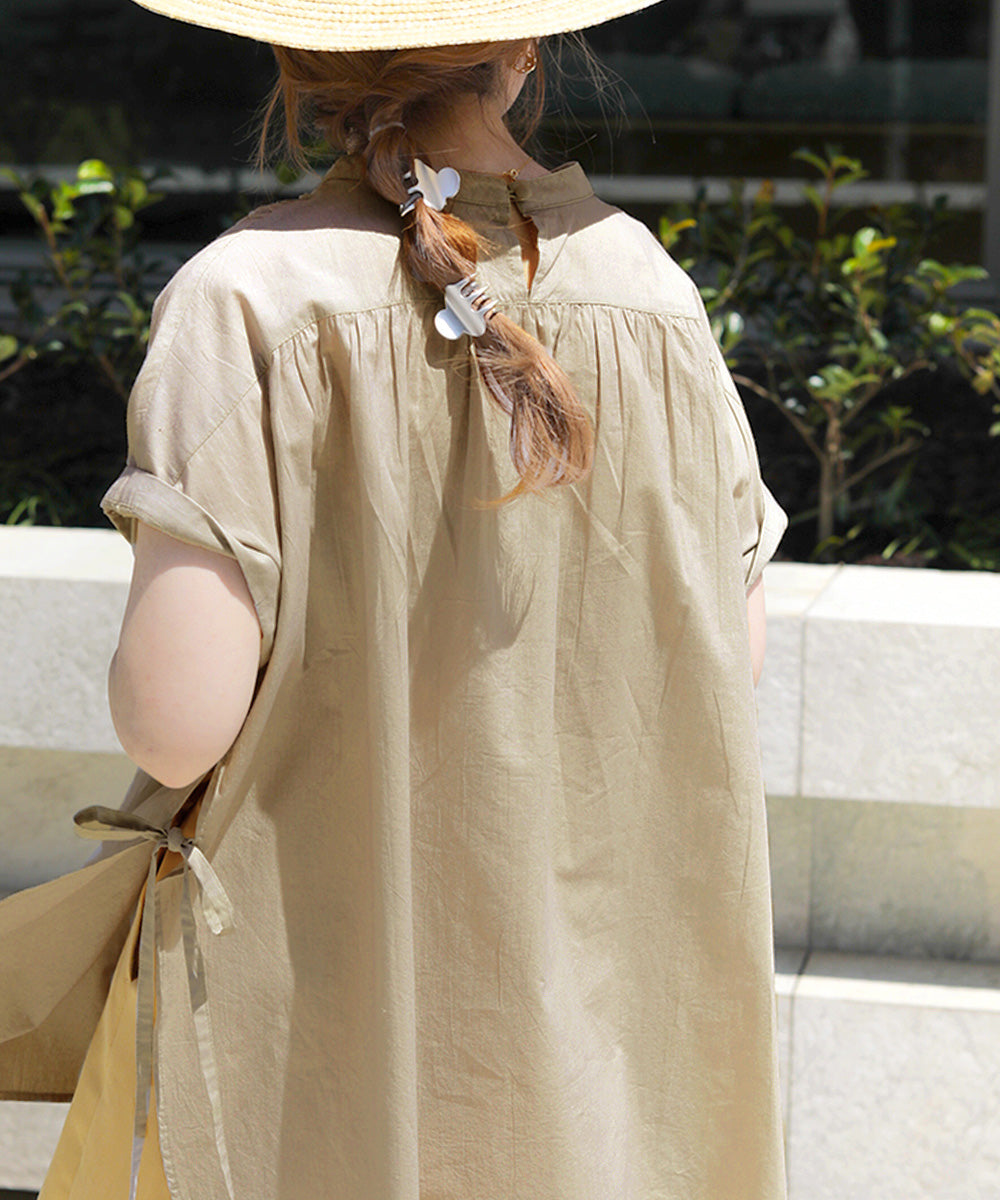 CAMBRIC SMOCKING BLOUSE