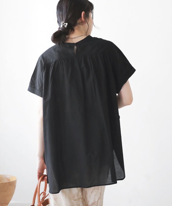 CAMBRIC SMOCKING BLOUSE