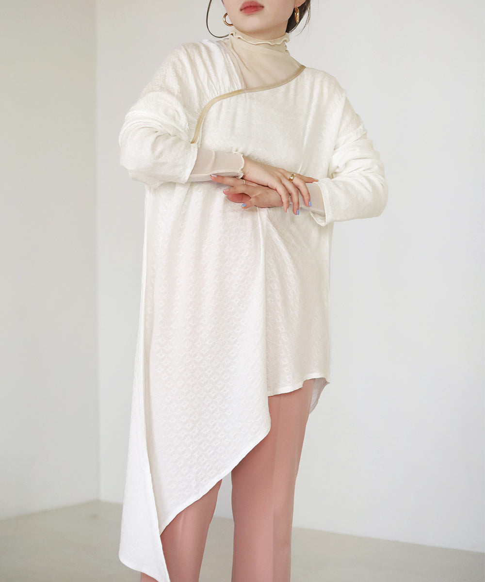ILEHEM JACQUARD BLOUSE