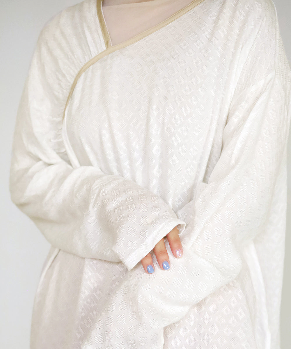 ILEHEM JACQUARD BLOUSE