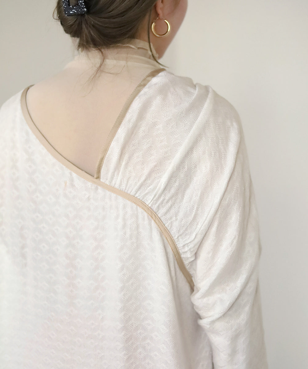 ILEHEM JACQUARD BLOUSE