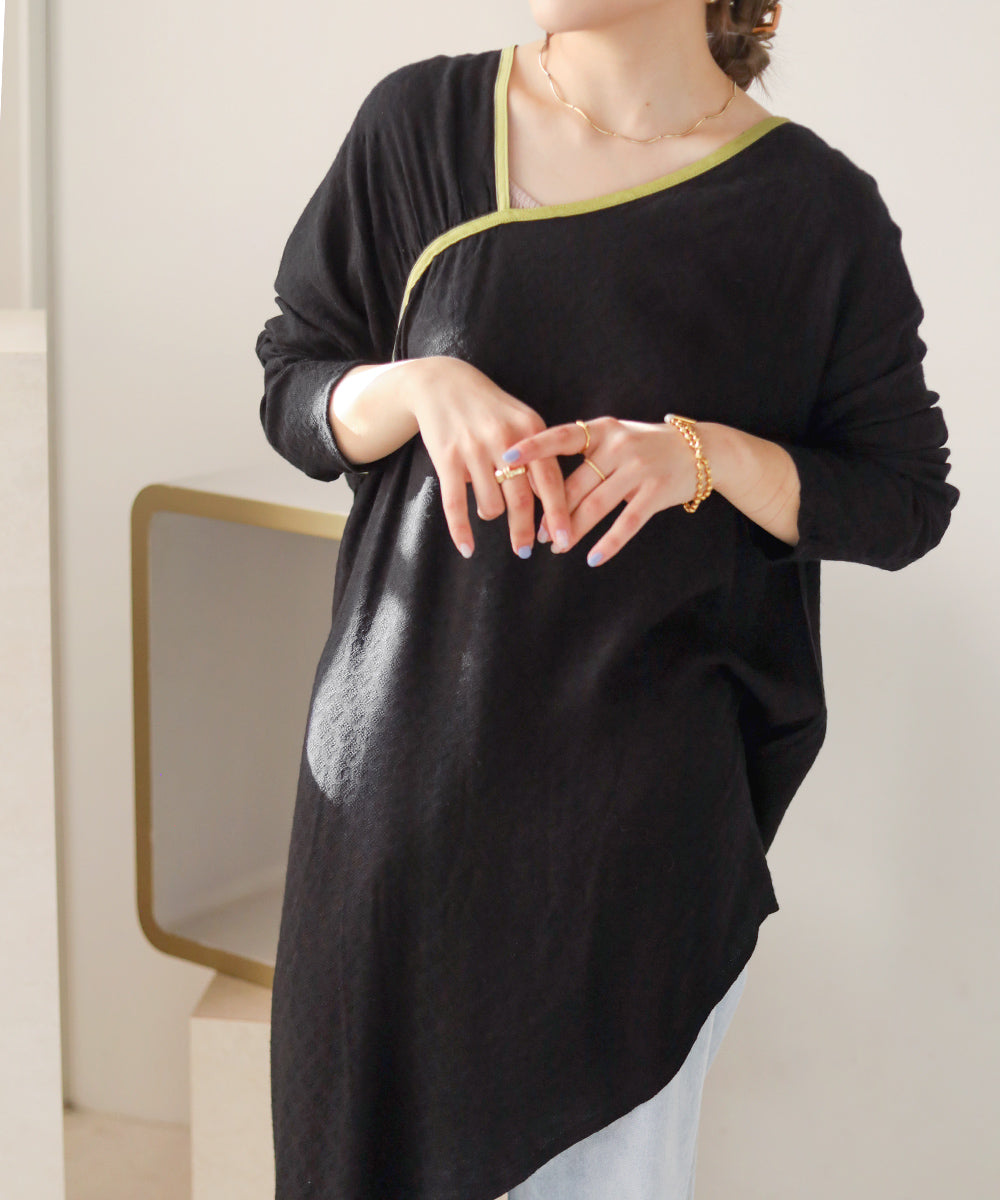ILEHEM JACQUARD BLOUSE