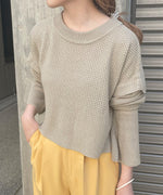FLARE SLEEVE SHORT KNIT