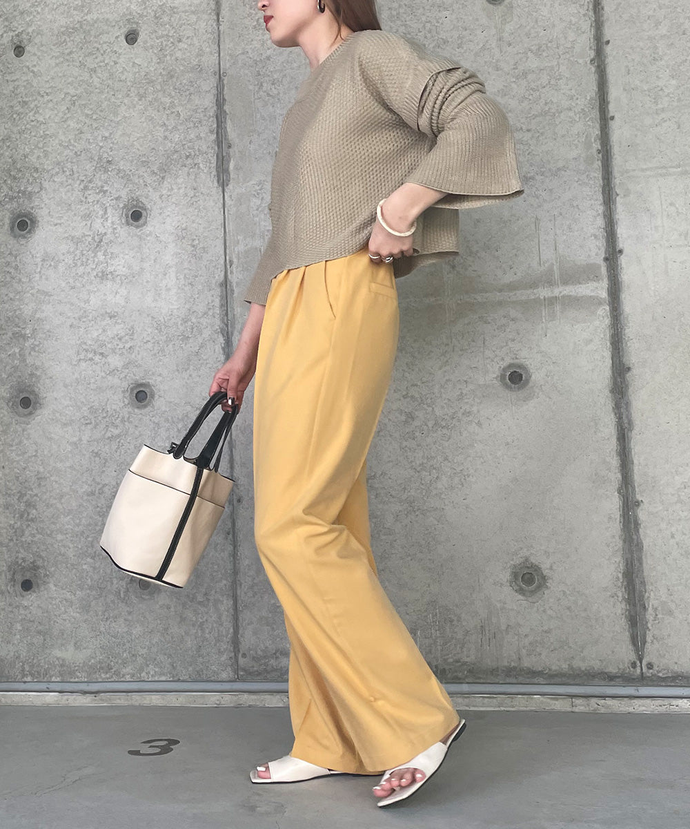 FLARE SLEEVE SHORT KNIT