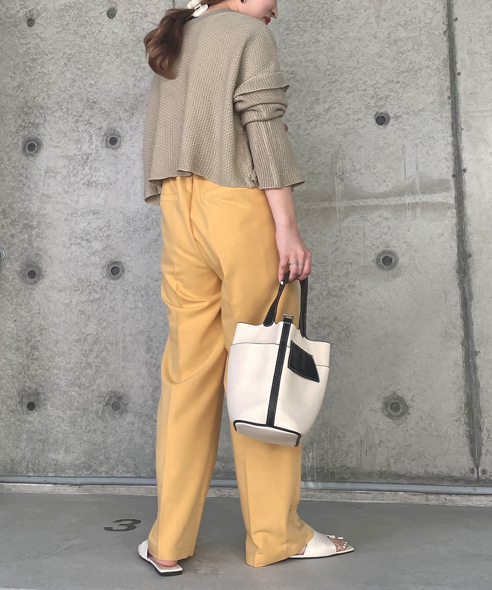 FLARE SLEEVE SHORT KNIT