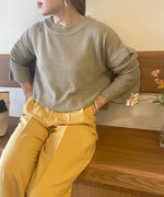 FLARE SLEEVE SHORT KNIT