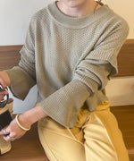 FLARE SLEEVE SHORT KNIT