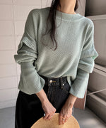FLARE SLEEVE SHORT KNIT