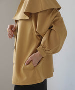 BIG COLLAR RUFFLED SHORT COAT