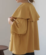 BIG COLLAR RUFFLED SHORT COAT