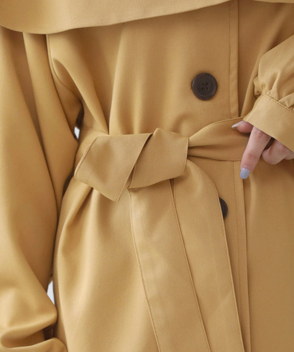 BIG COLLAR RUFFLED SHORT COAT