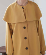 BIG COLLAR RUFFLED SHORT COAT