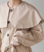 BIG COLLAR RUFFLED SHORT COAT