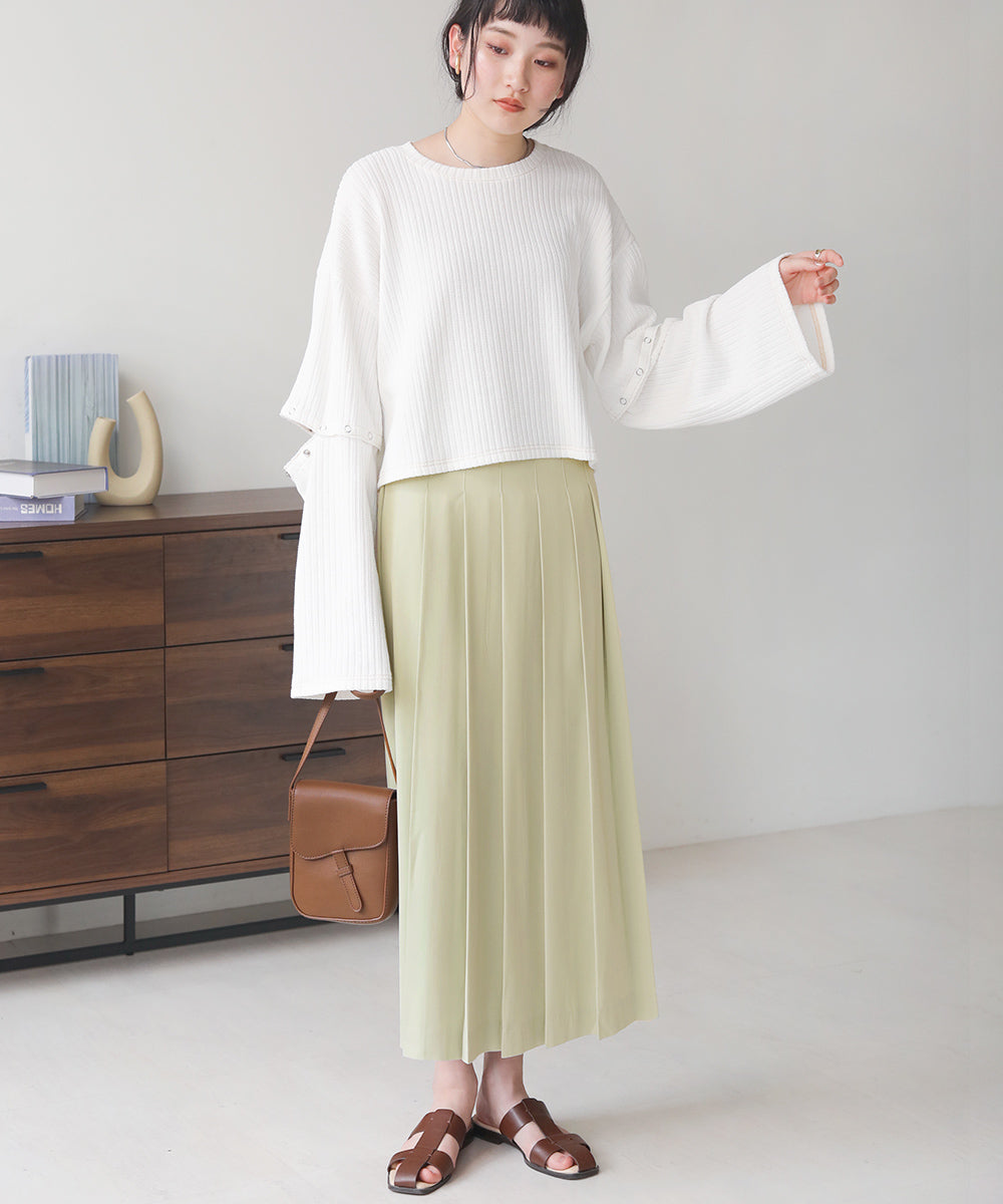 LONG PLEATED SKIRT