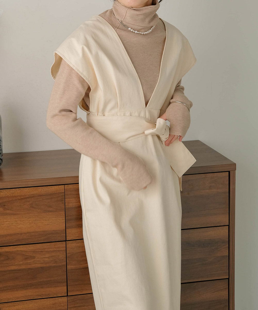 リボンセットジャンパーワンピース