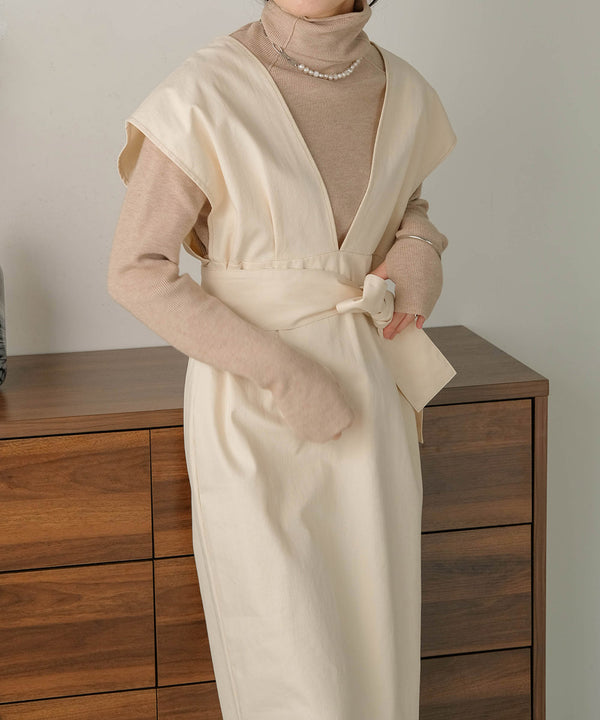 リボンセットジャンパーワンピース