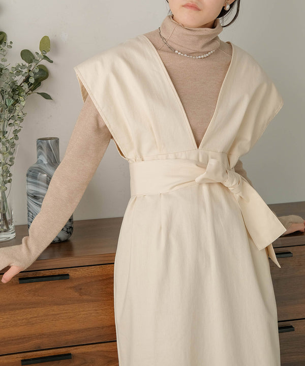 リボンセットジャンパーワンピース