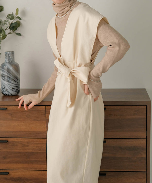 リボンセットジャンパーワンピース