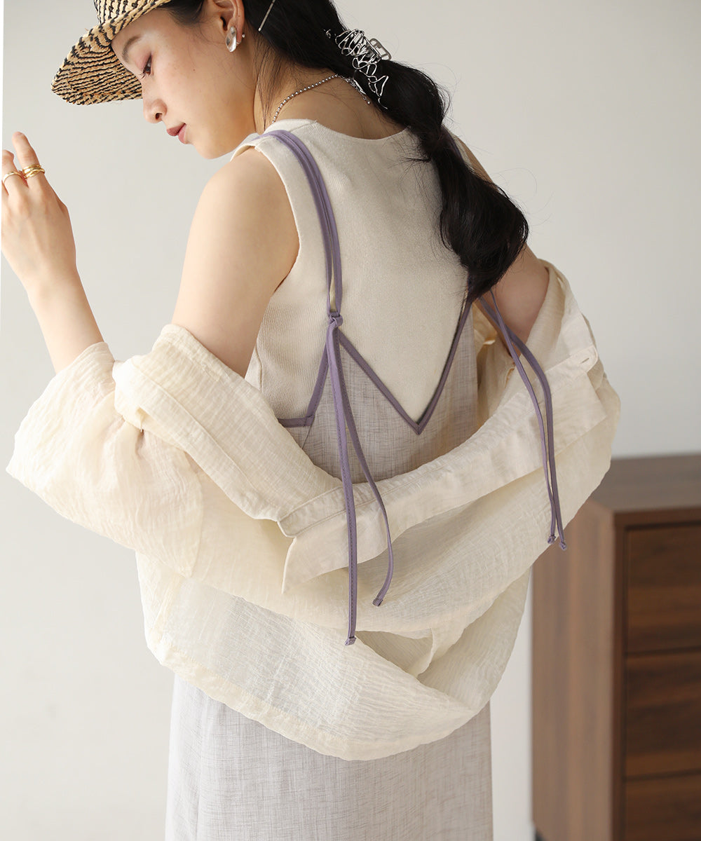 PIPING RIBBON CAMI ONEPIECE