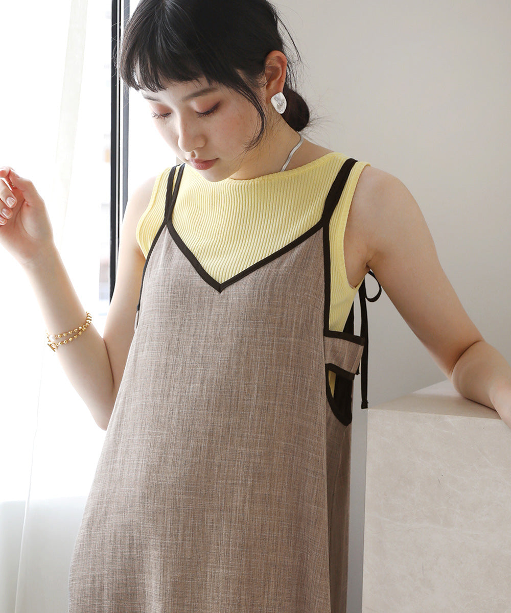 PIPING RIBBON CAMI ONEPIECE