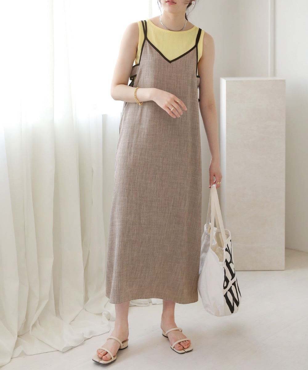 PIPING RIBBON CAMI ONEPIECE