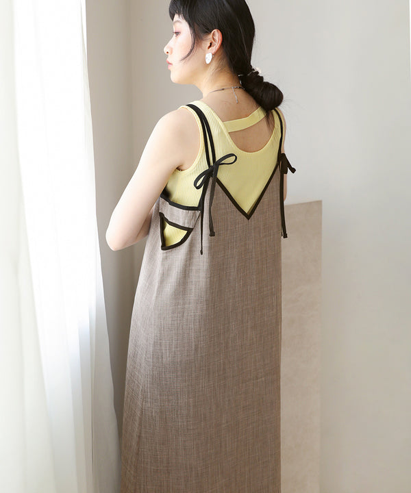 PIPING RIBBON CAMI ONEPIECE