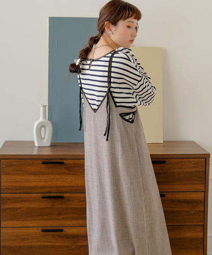PIPING RIBBON CAMI ONEPIECE