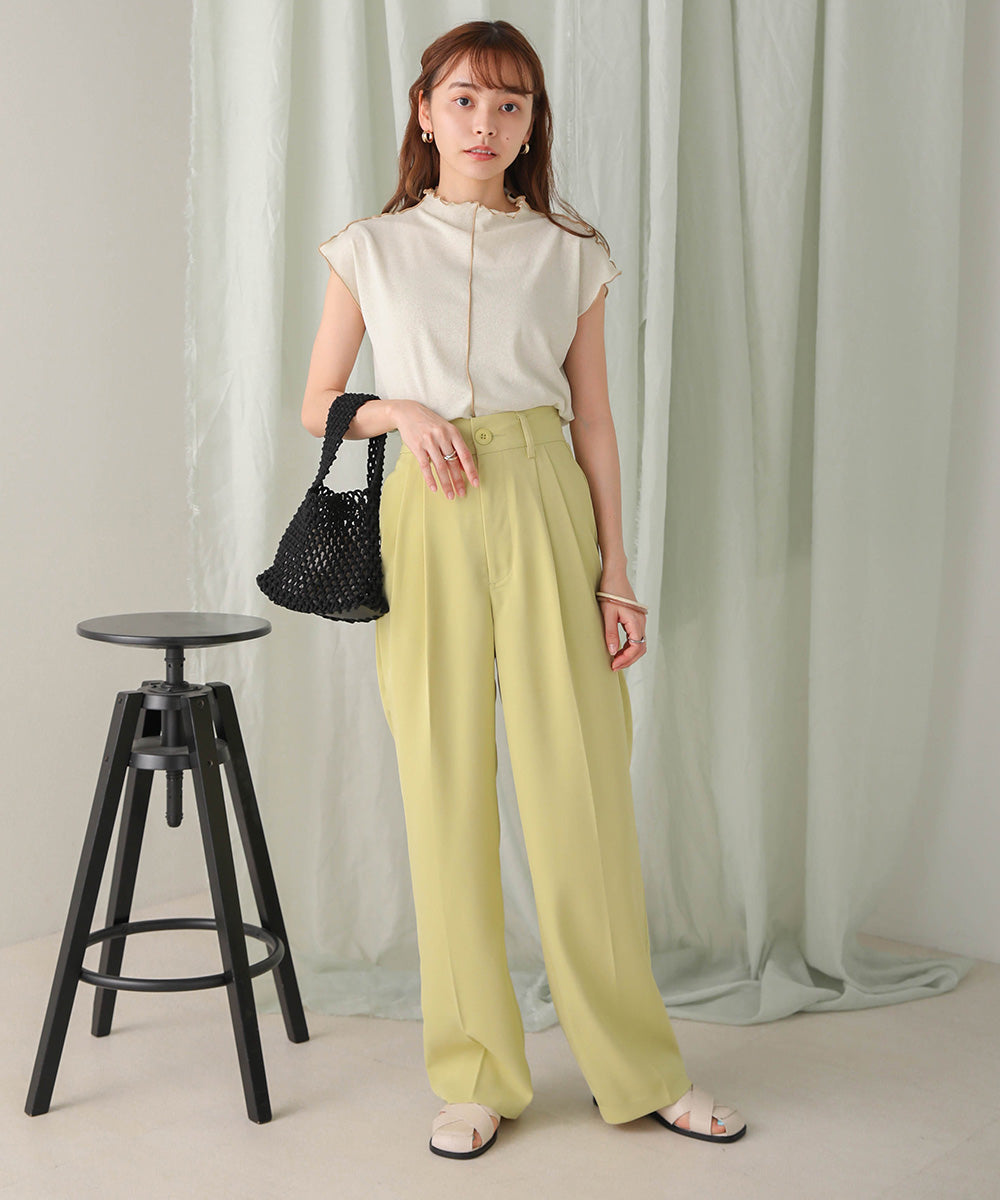 HIGH WAIST CENTER PRESS SLACKS