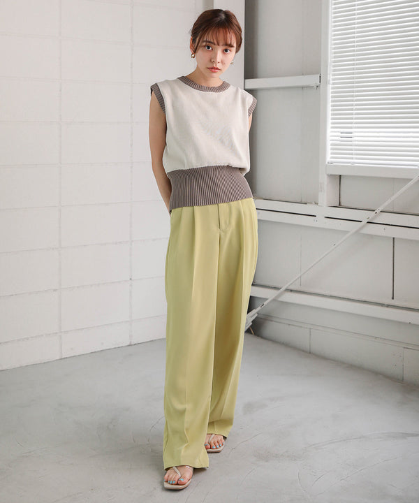 HIGH WAIST CENTER PRESS SLACKS