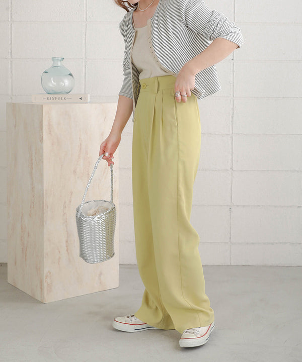 HIGH WAIST CENTER PRESS SLACKS