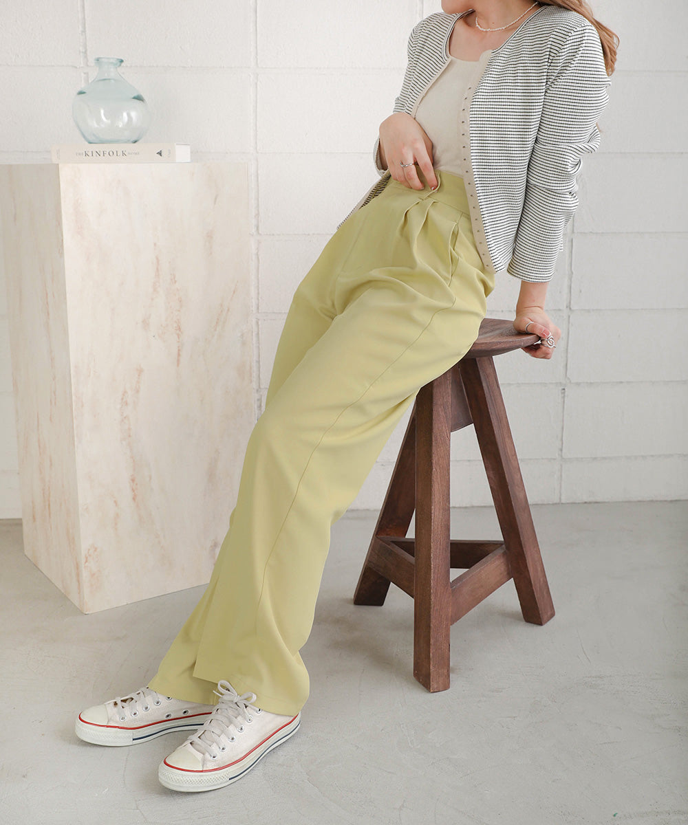 HIGH WAIST CENTER PRESS SLACKS