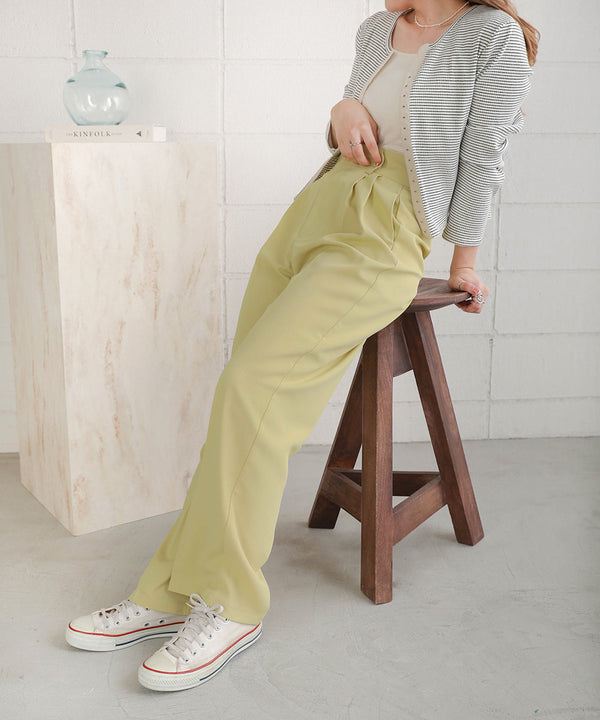 HIGH WAIST CENTER PRESS SLACKS