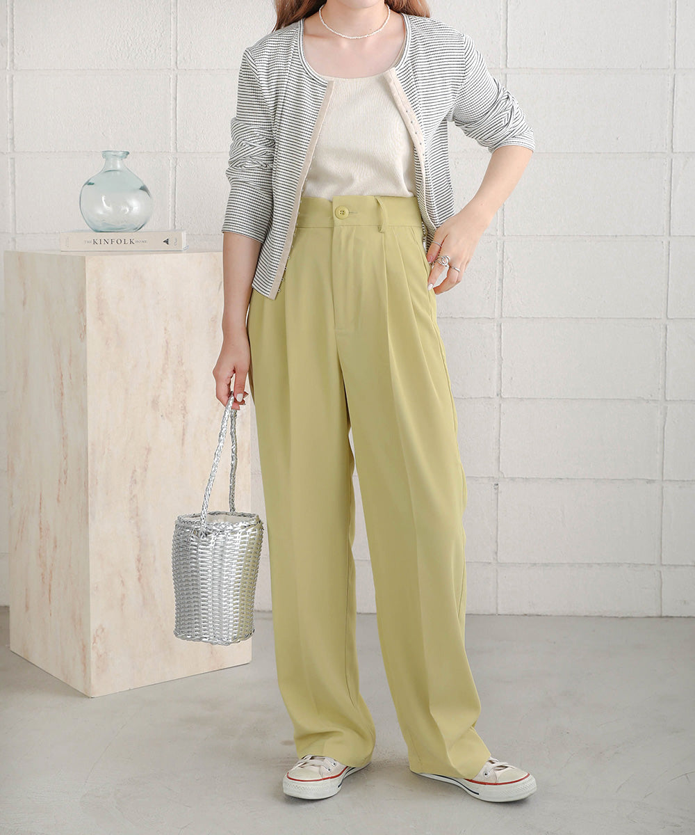 HIGH WAIST CENTER PRESS SLACKS