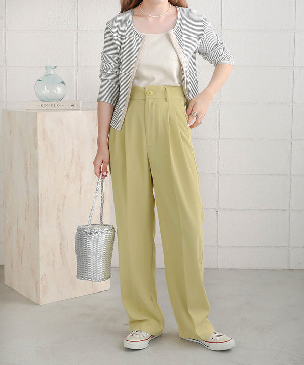 HIGH WAIST CENTER PRESS SLACKS