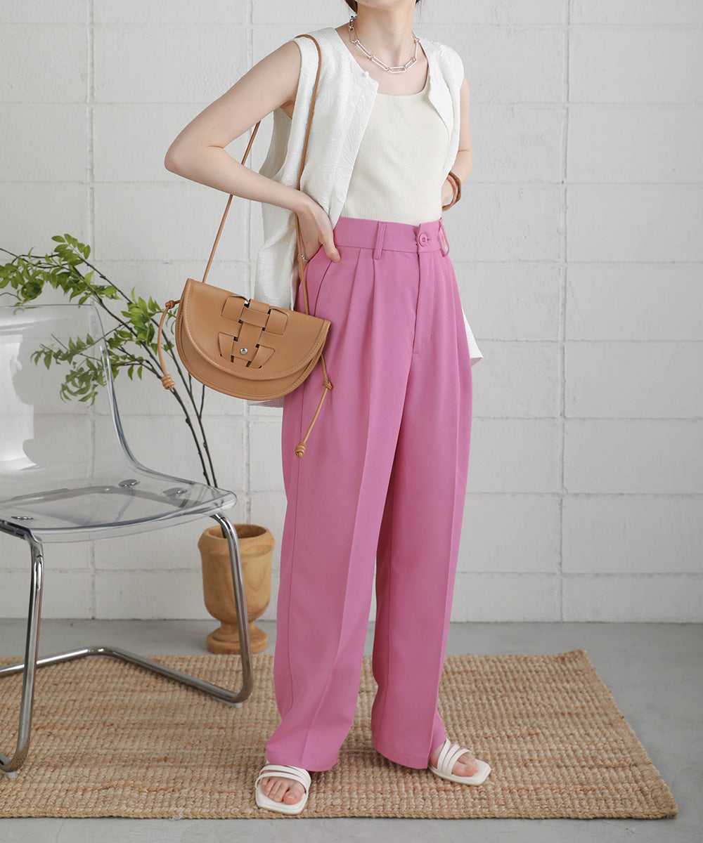 HIGH WAIST CENTER PRESS SLACKS