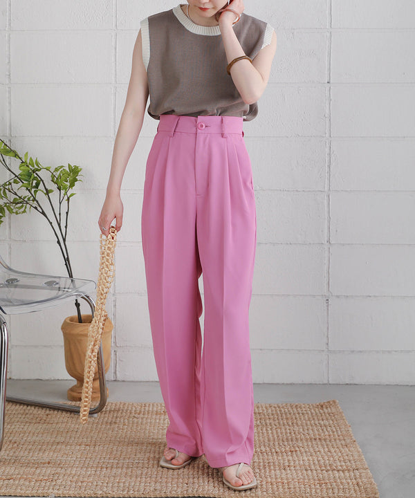 HIGH WAIST CENTER PRESS SLACKS