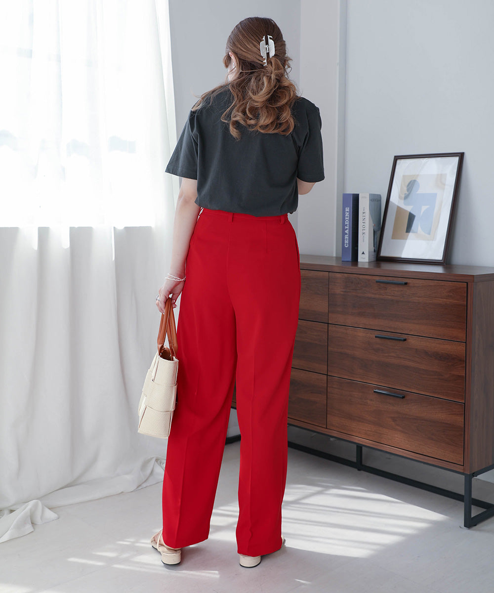 HIGH WAIST CENTER PRESS SLACKS