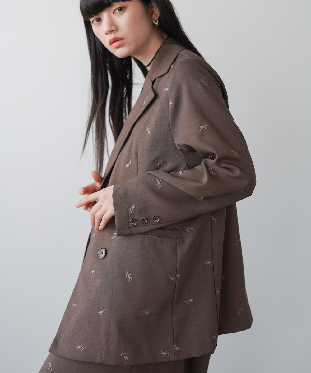 【セットアップ対応】刺繍シャツジャケット
